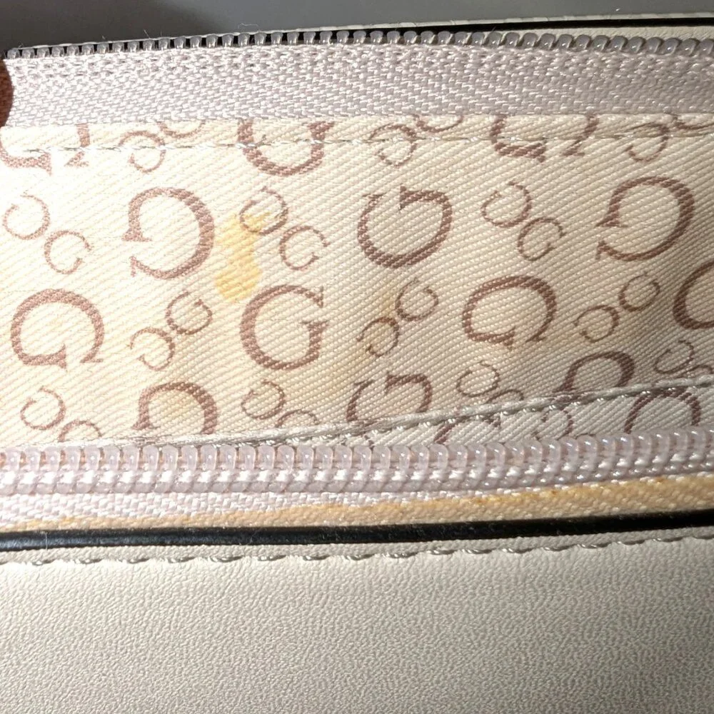 NWT Guess | Gretna Satchel Shoulder Bag Purse in Stone Cream Tan | One Size